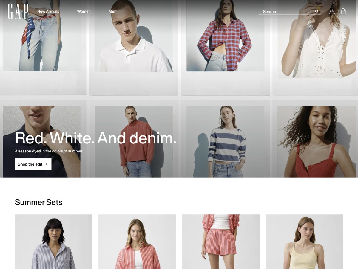 GAP Australia Shopify storefront